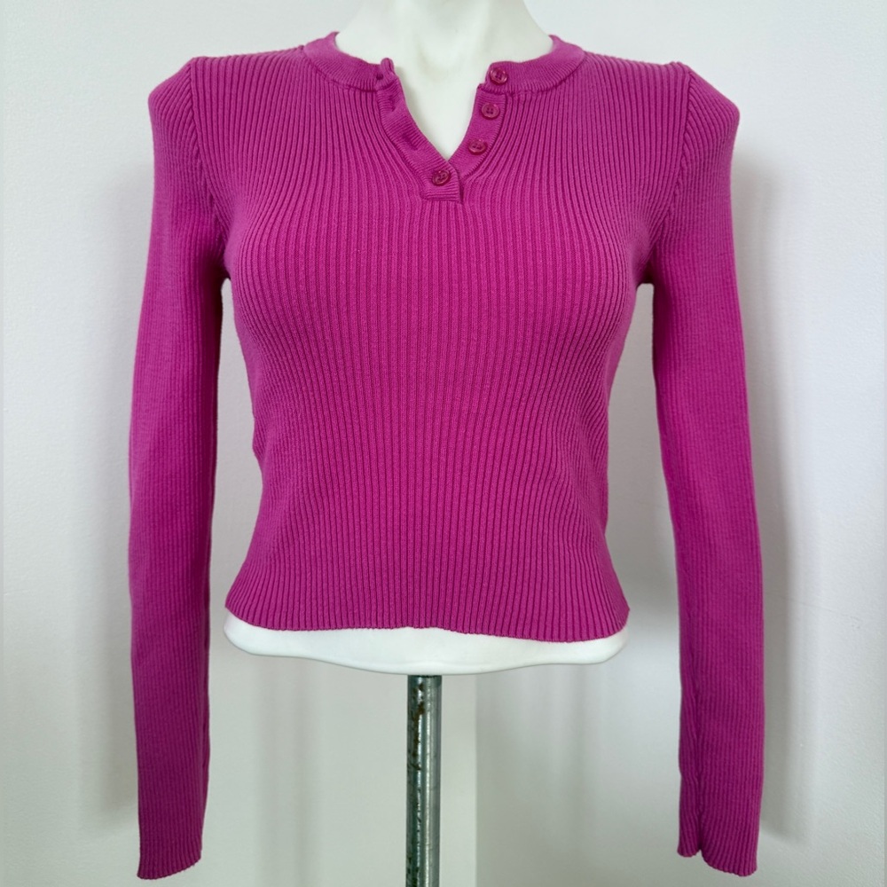 Forever 21 pink Ribbed Knit Cardigan